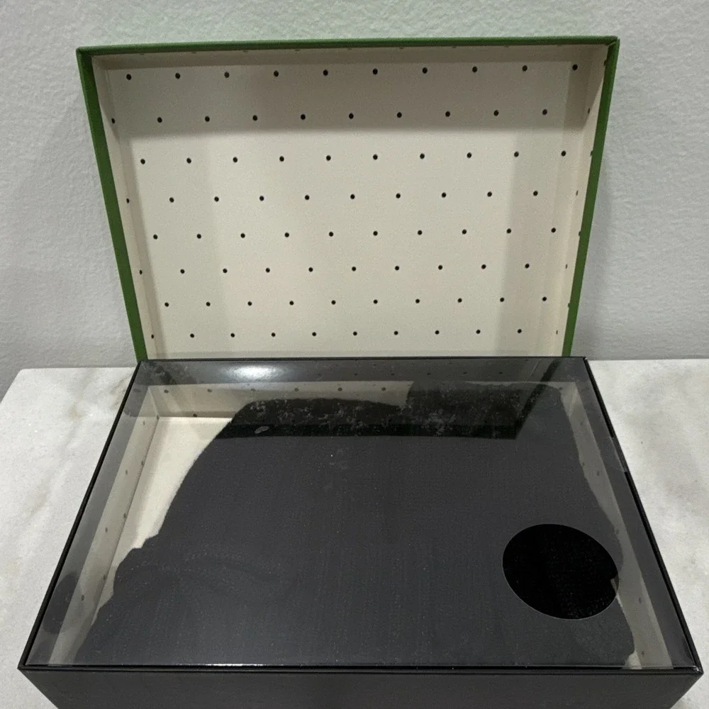 Kate Spade New York Green/Black Lined Paperboard Jewelry Gift Box KS1004238